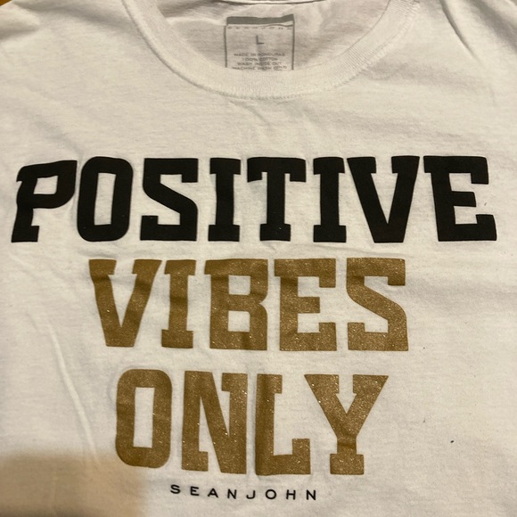 Men’s NWOT Sean John Positive Vibes Only Short Sleeve Tee - Picture 2 of 3